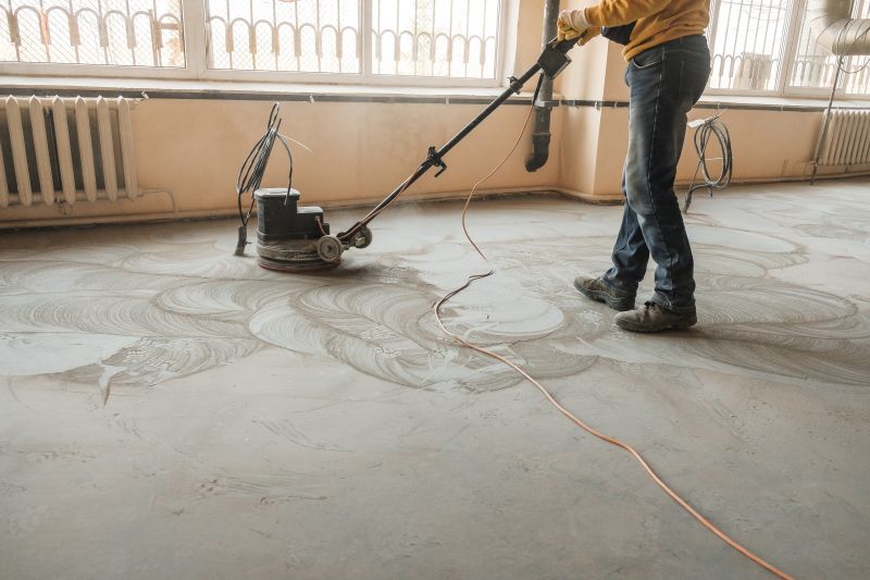 Contractor Working on Floor Surface